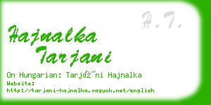 hajnalka tarjani business card